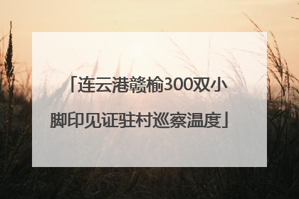 连云港赣榆300双小脚印见证驻村巡察温度